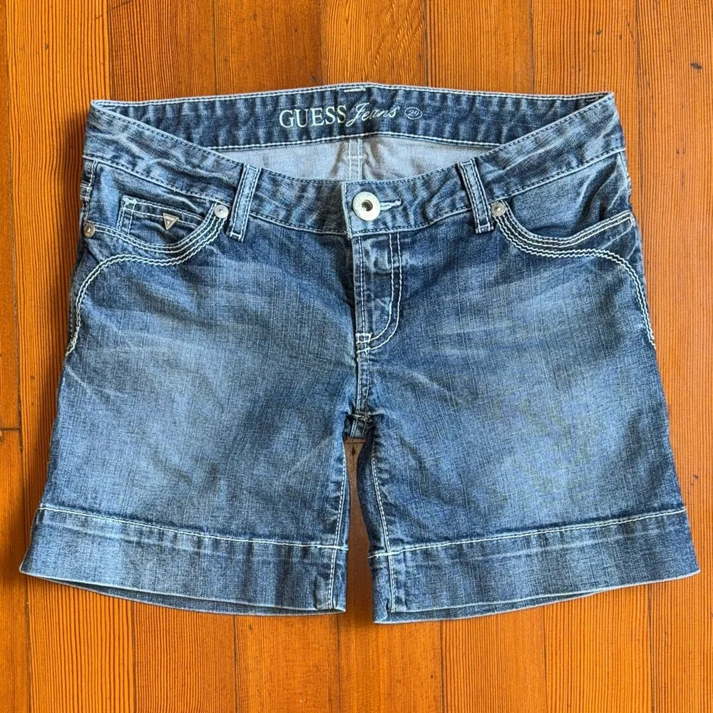 Guess Women's Blue Denim Jean Shorts
